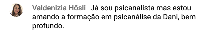 Depoimento de aluna da Formação