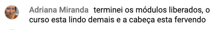 Depoimento de aluna da Formação